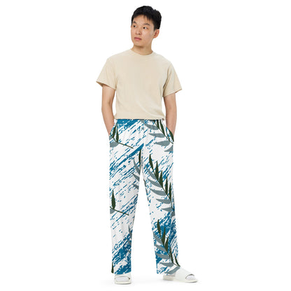 All - over print unisex wide - leg pants - The Crown Emporium All - over print unisex wide - leg pants