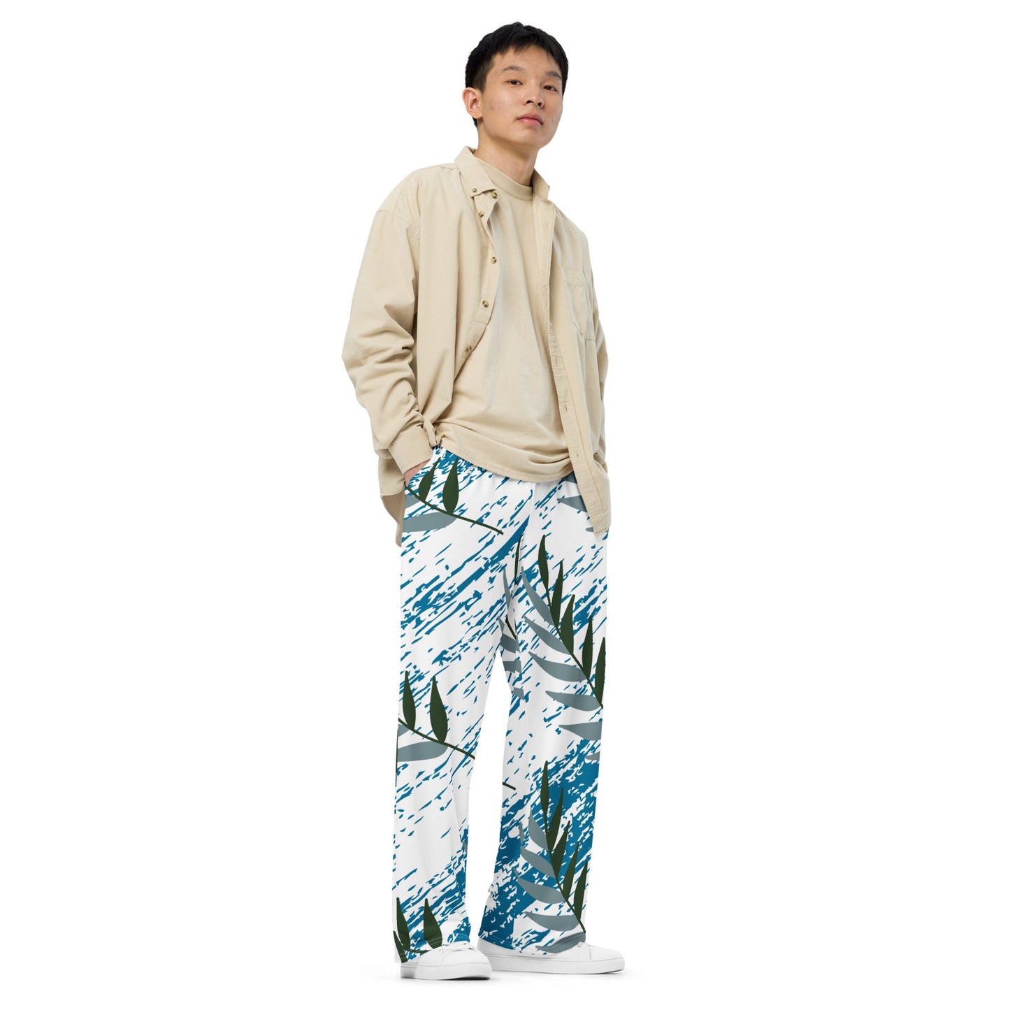 All - over print unisex wide - leg pants - The Crown Emporium All - over print unisex wide - leg pants