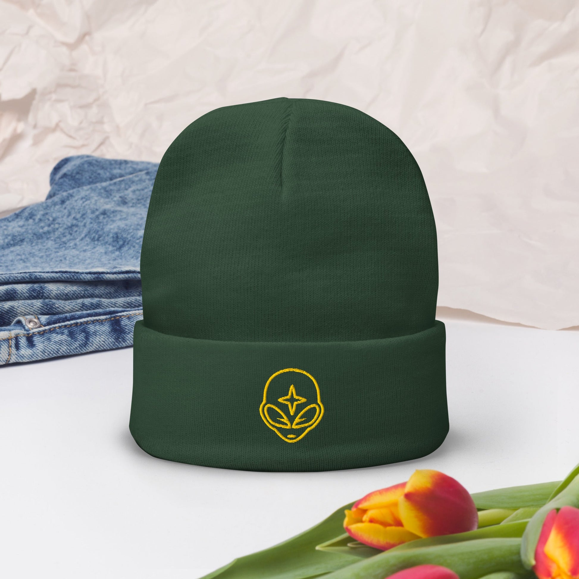 Embroidered Beanie - The Crown EmporiumEmbroidered Beanie