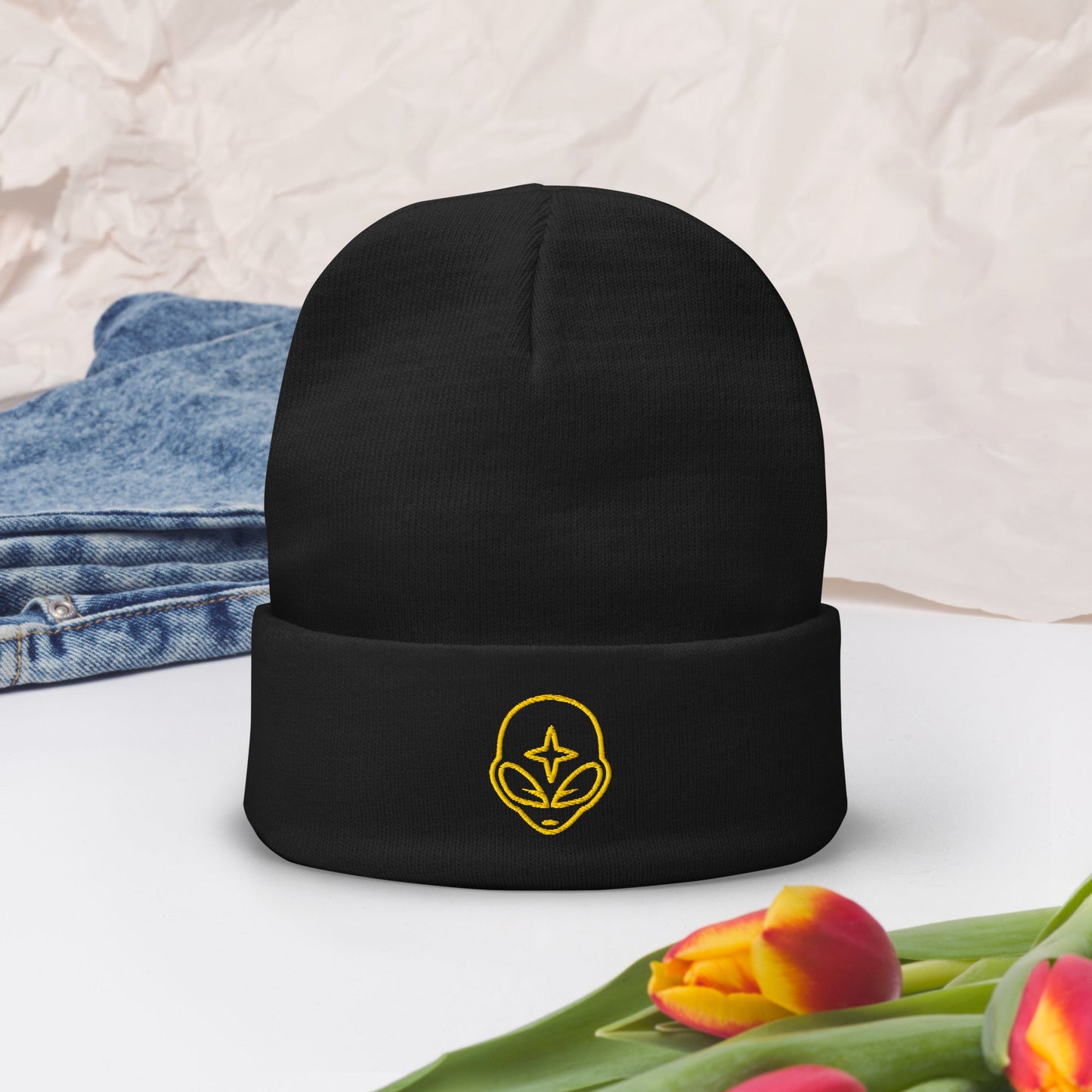 Embroidered Beanie - The Crown EmporiumEmbroidered Beanie