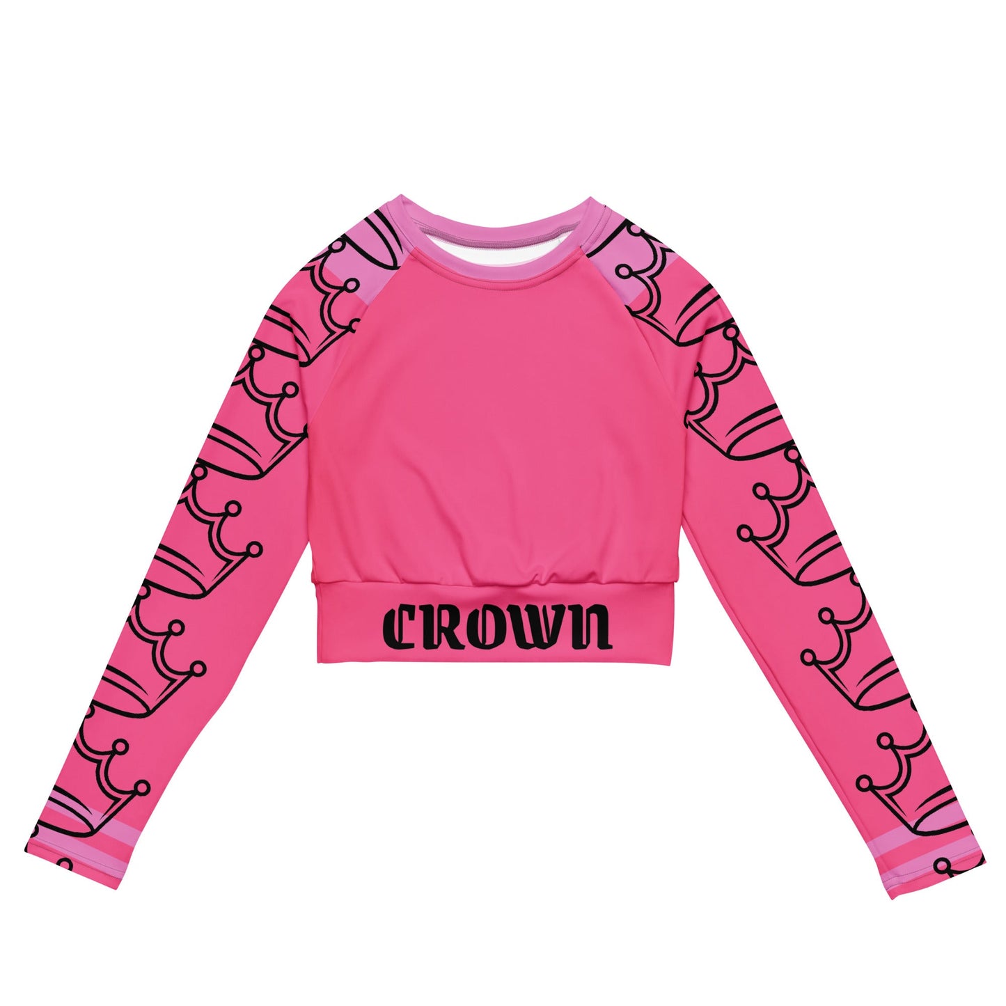 Recycled long - sleeve crop top - The Crown EmporiumRecycled long - sleeve crop top