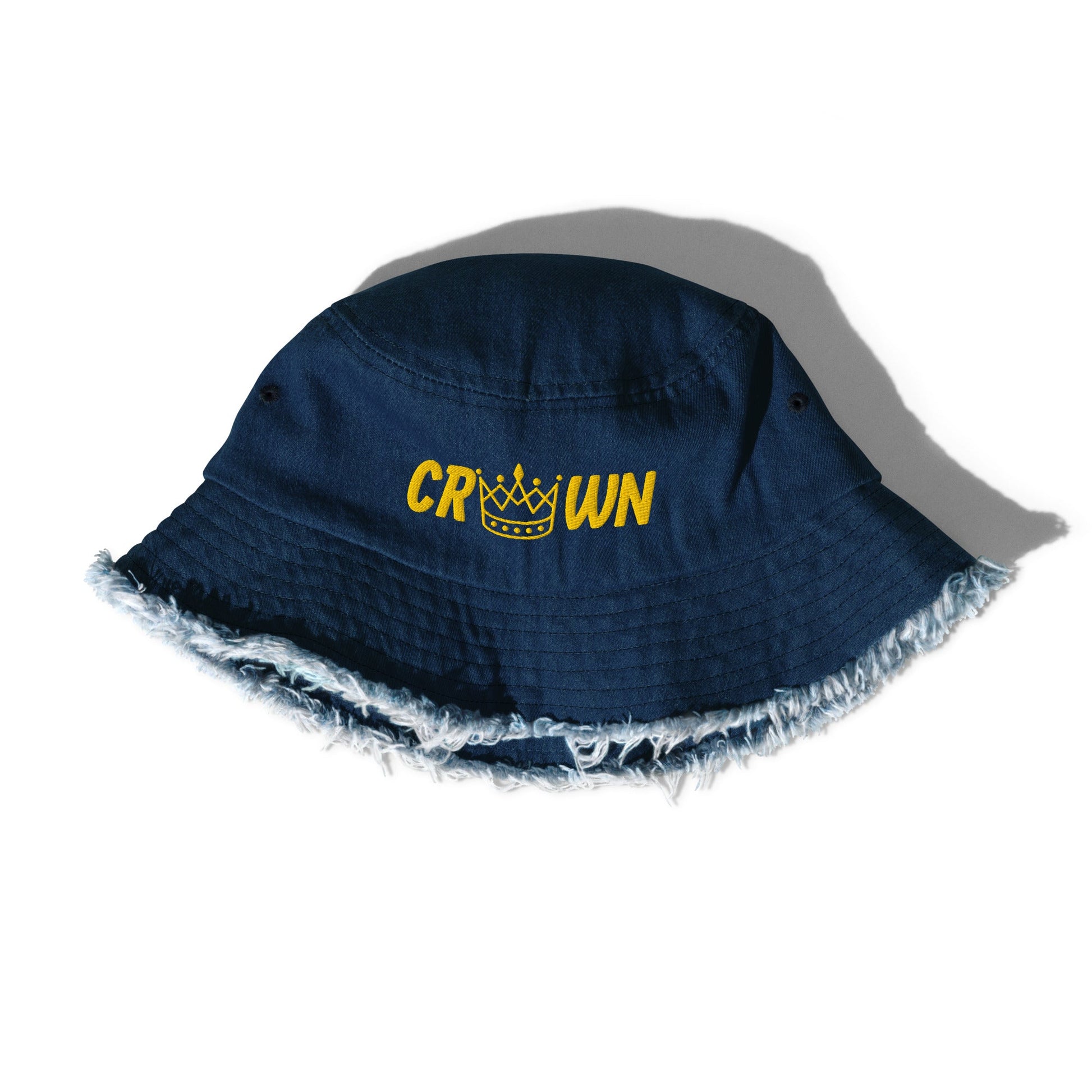 Royal Distressed denim bucket hat - The Crown EmporiumRoyal Distressed denim bucket hat