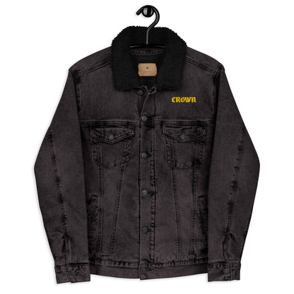 Unisex denim sherpa jacket - The Crown EmporiumUnisex denim sherpa jacket