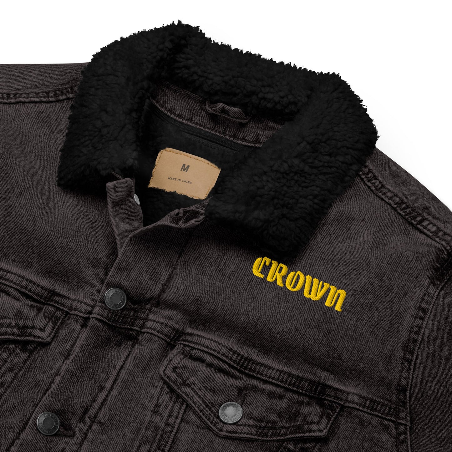 Unisex denim sherpa jacket - The Crown EmporiumUnisex denim sherpa jacket